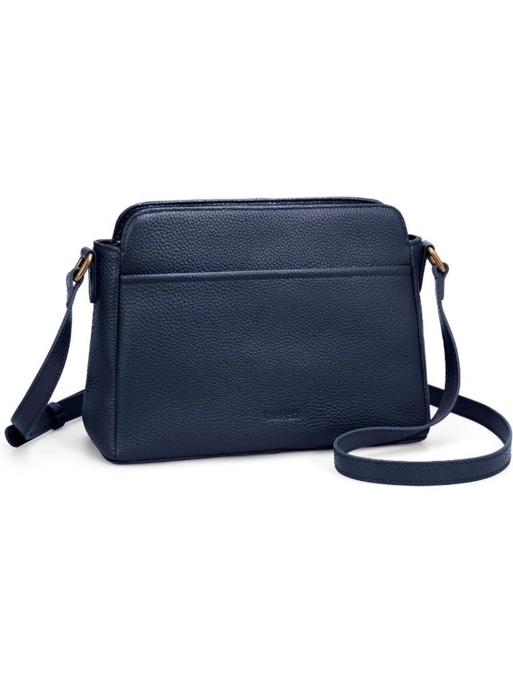 Women's Navy Blue Genuine Leather Crossbody Purse Travel Anti-Theft RFID Bags